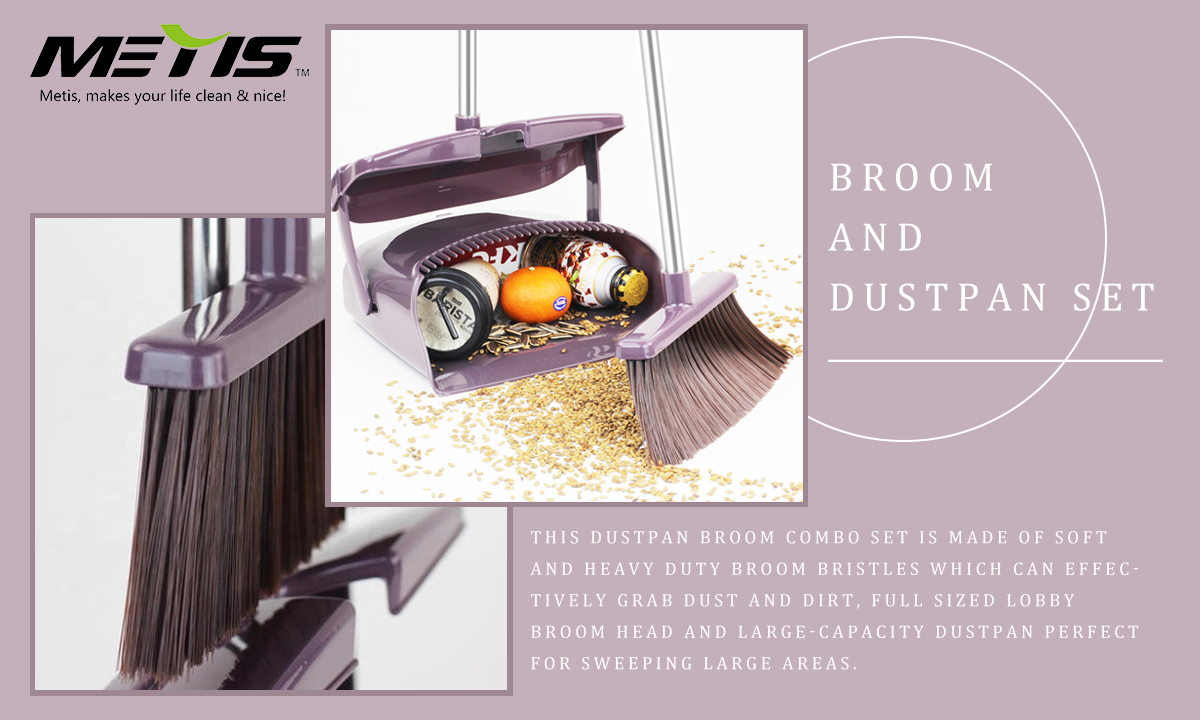 The dustpan and broom set is made of high quality materials
