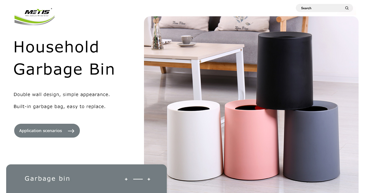 Household double wall garbage bin 