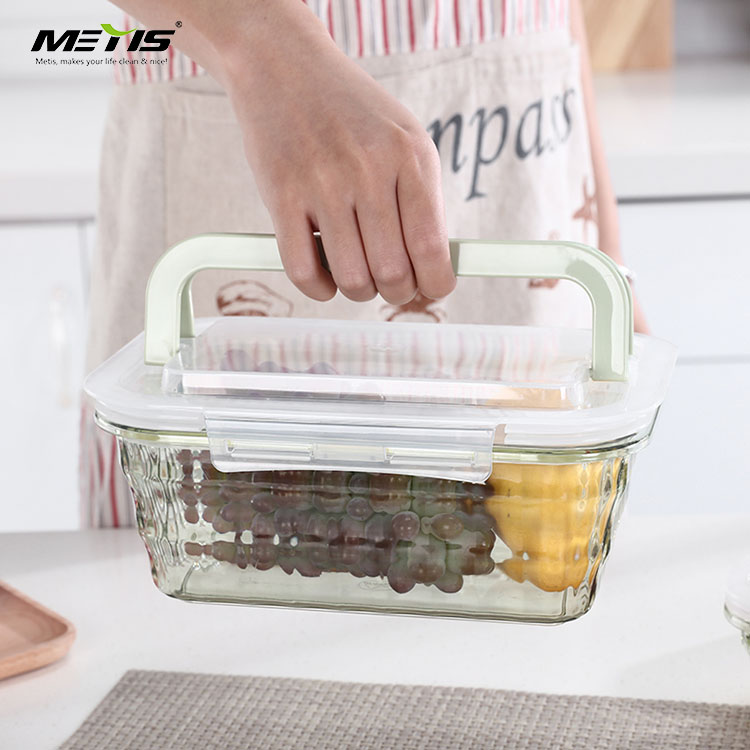 china houseware supplier A4007-2 kitchen refrigerator crystal food storage box