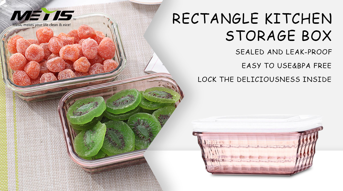 rectangular kitchen storage box