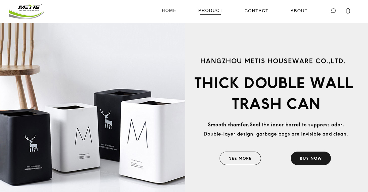 Double wall trash can