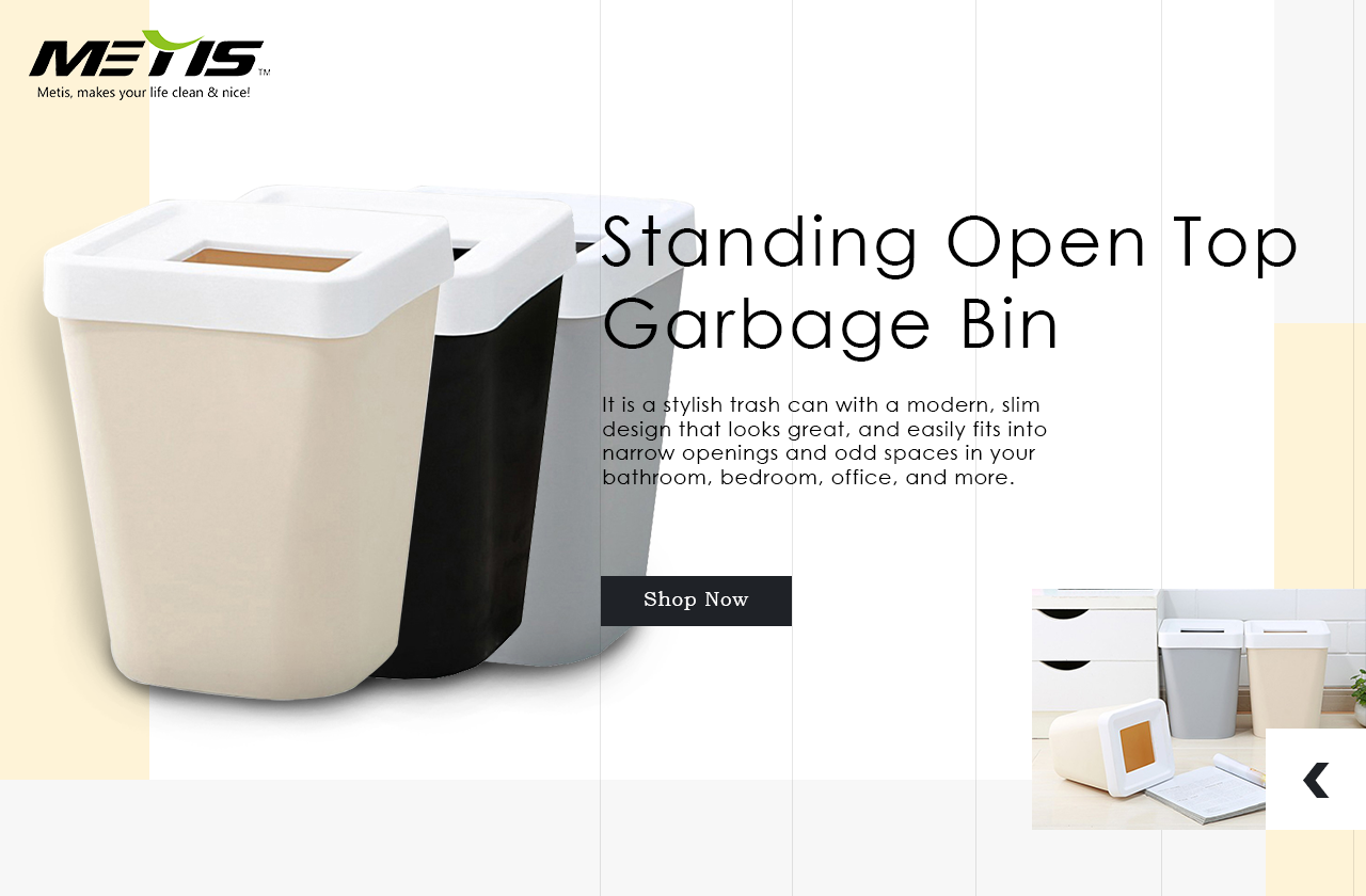 Standing Open Top Trash Bin