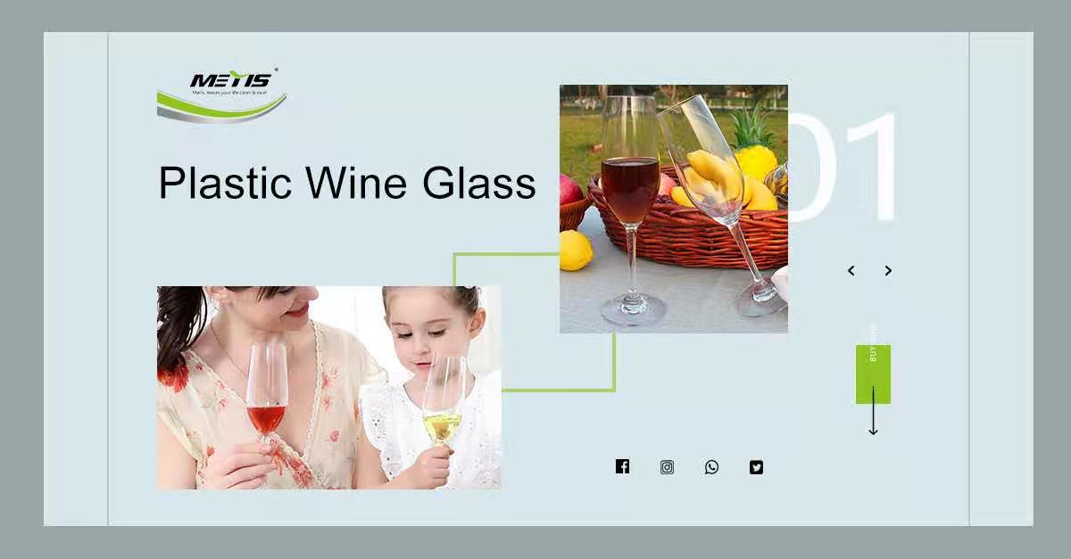  Plastic Wine glass 