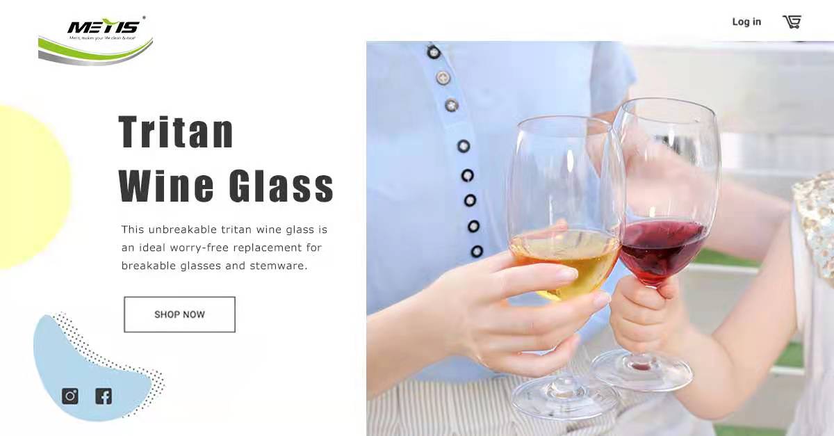Metis unbreakable tritan wine glass