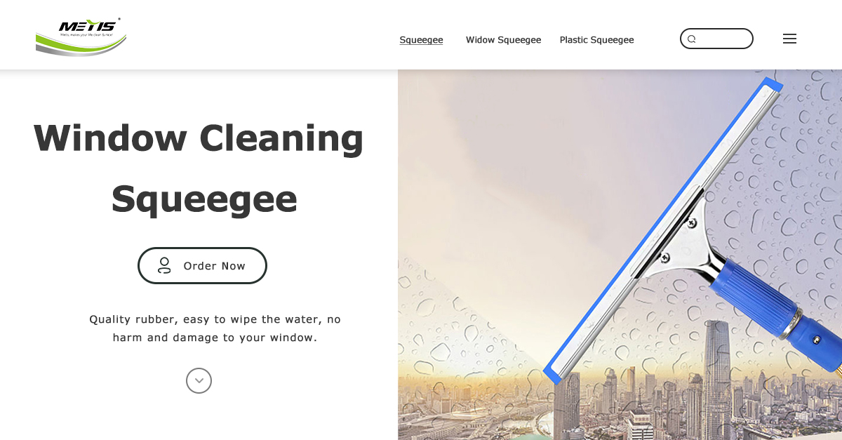 Window cleaning squeegee