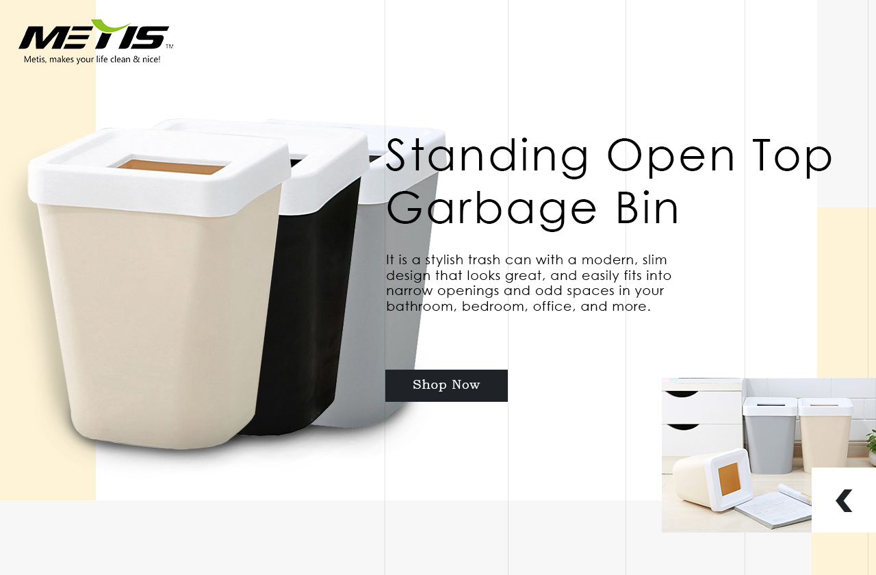 Standing Open Top Trash Can