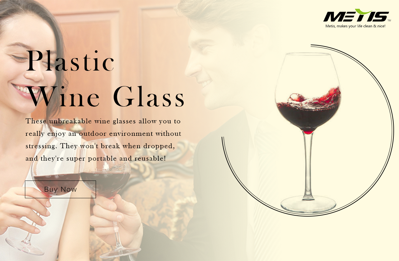 Lesser plastic and acrylic wine glasses