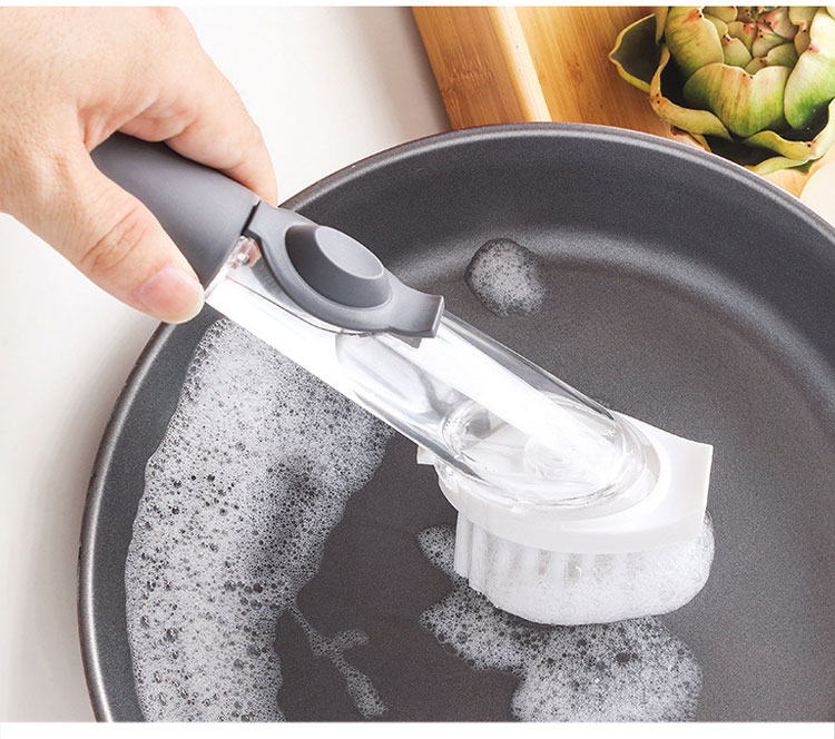 METIS deep clean liquid soap Dispensing Kitchen Dish Brushes kitchen sink scrubber kitchen soap dispensing dish brush T001