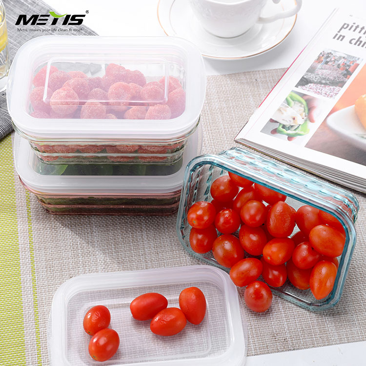 china houseware supplier A4007-2 kitchen refrigerator crystal food storage box