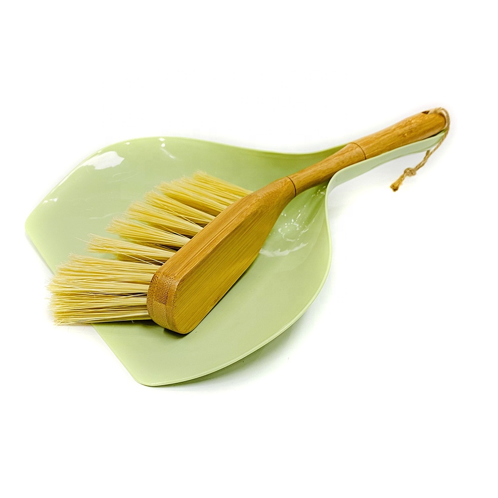 High Quality Eco-friendly Home Cleaning Dustpan Brush Set, Household Table Shovel Sweeping Bamboo Brush Set