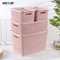 Custom Colorful And Durable Weaving Hollow Clothing Storage Box With Hard Lid