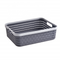 High quality clothes square plastic handle storage baskett with handle