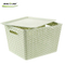 Hot sale laundry plastic storage basket box with lid