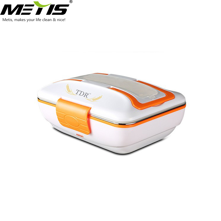 Portable Meal Heater Food Warmer Stainless Steel Plug Heating Food Container Leak-Proof Electric Food Boxes for Home Office Use