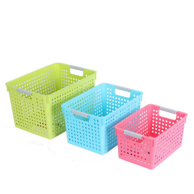 High quality plastic cotton rope kitchen storage baskets organizer toys