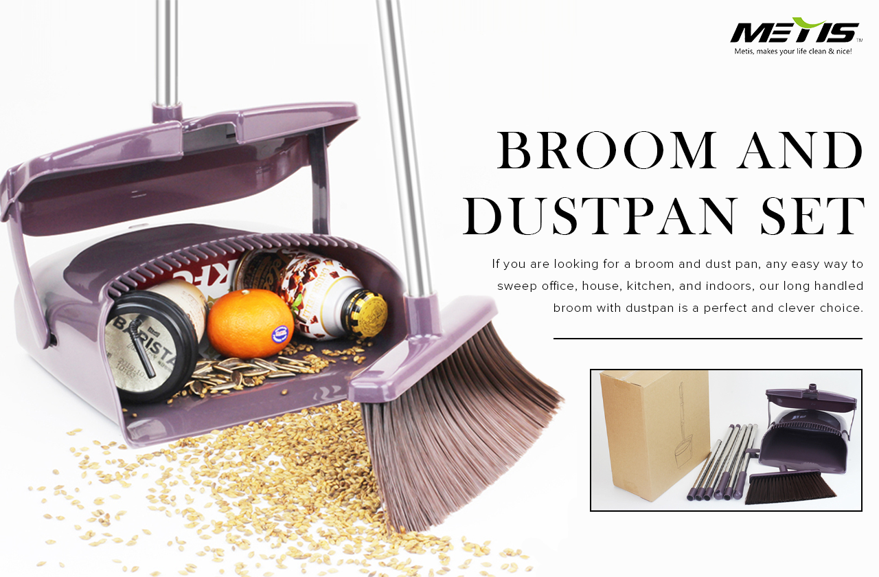 Metis broom and dustpan sweep set