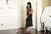  New Italian Style with Soft Rubber Edge 9cm Long Bristle Household Indoor Cleaning Soft Broom Sweeper Metis Model 9258