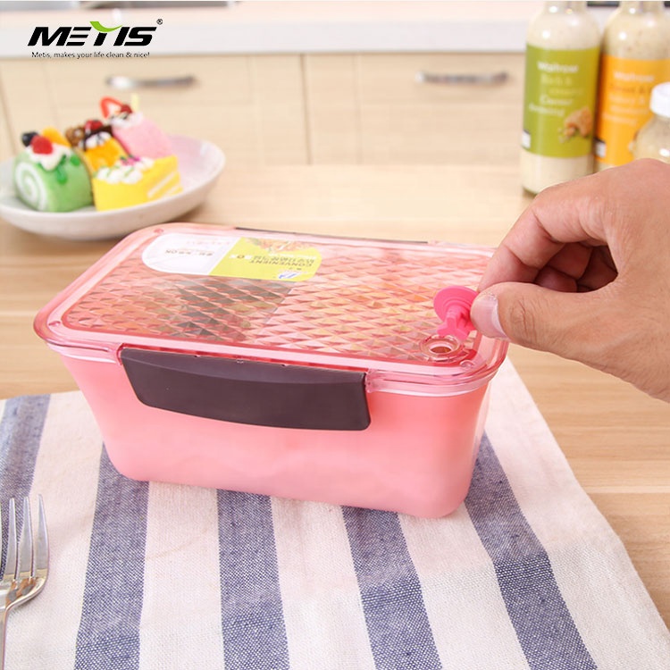 2019 colorful A6094 plastic recycle lunch box for baby with spoon