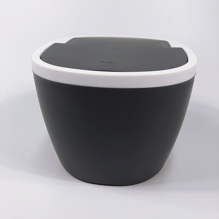 Metis B1020 Small Round Desktop Garbage Can with Lid for Household Office