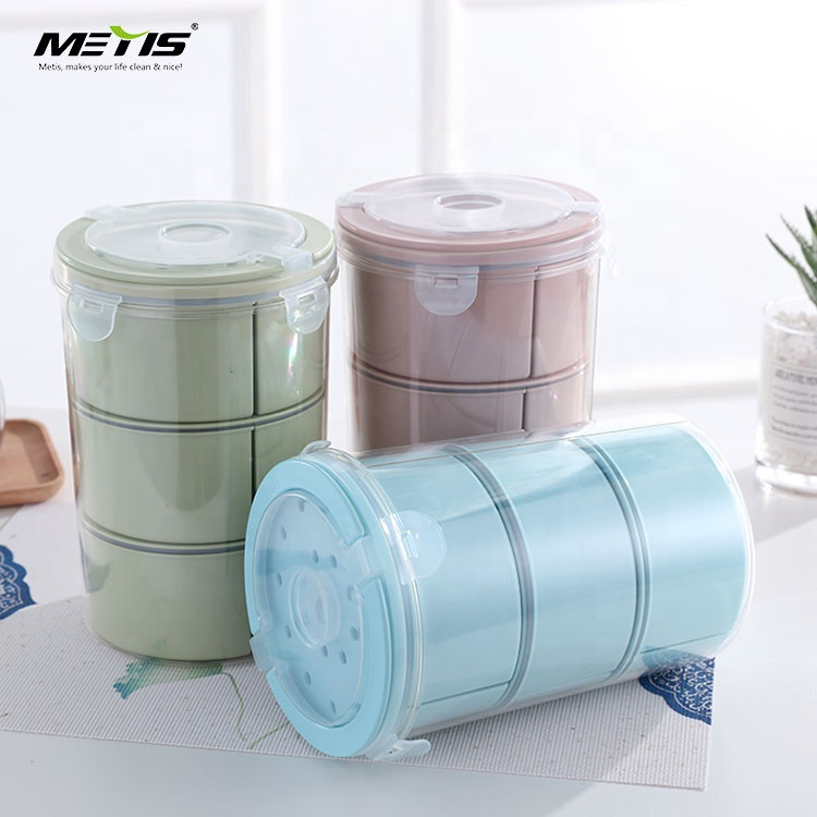 Chinese high quality cheap 2 - ply plastic and stainless steel lunch box