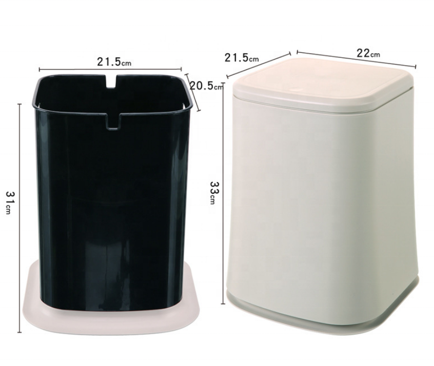 New Design Modern Style Household Square plastic bin inner with lid bin