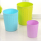Plastic rattan woven non-slip solid color simple trash bin plastic paper basket