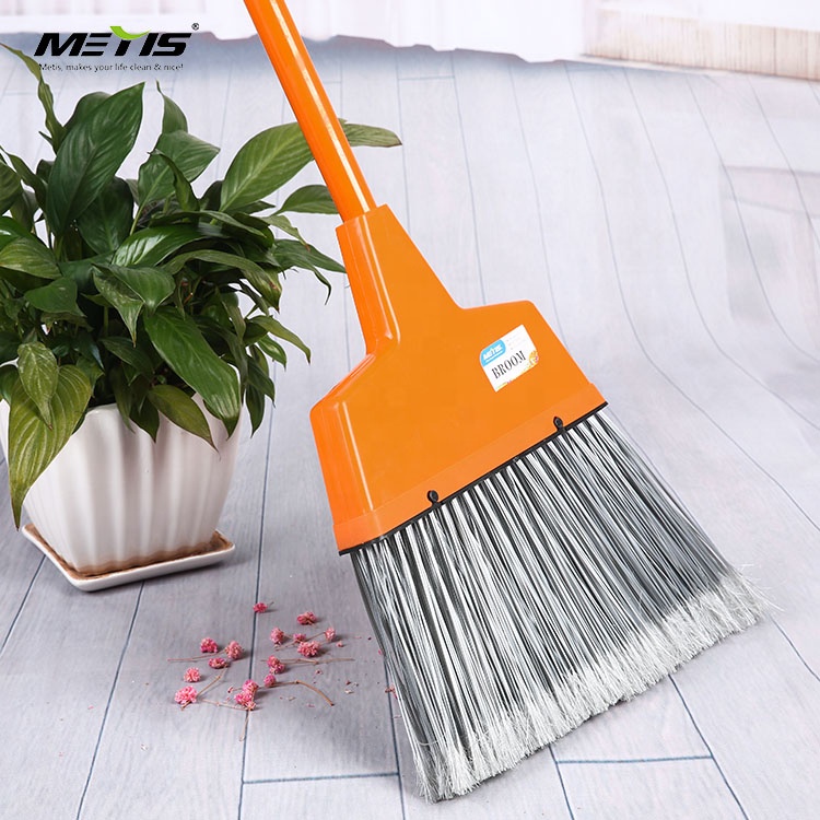 Metis trade assurance indoor outdoor plastic large angle hard bristle garden broom 8042