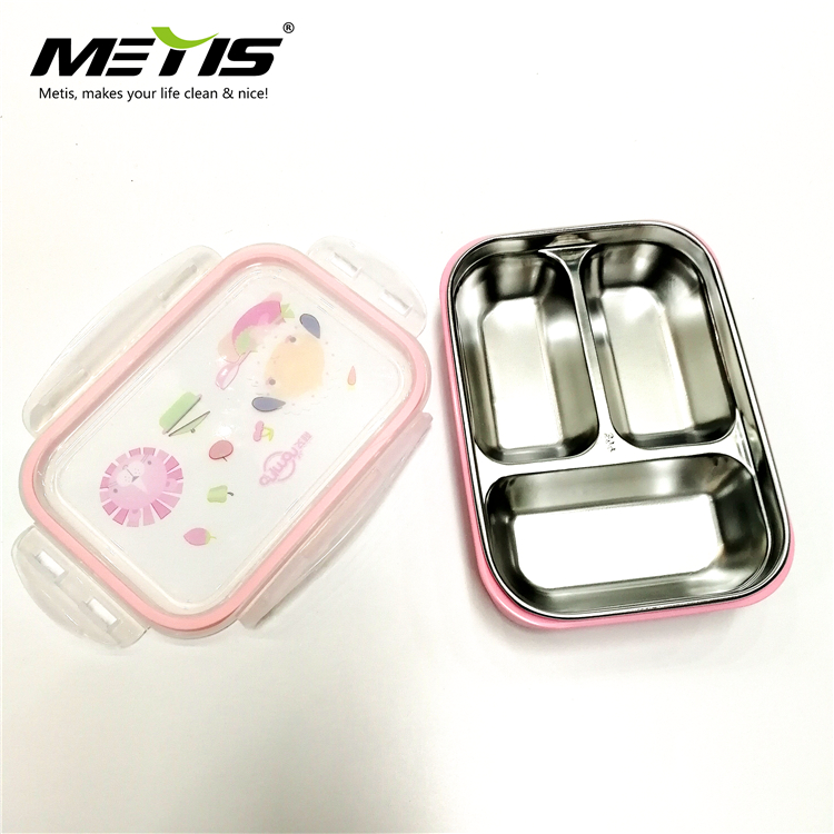 Bento Box with Clip on Lid Leak Proof 5 Compartment Lunch Box