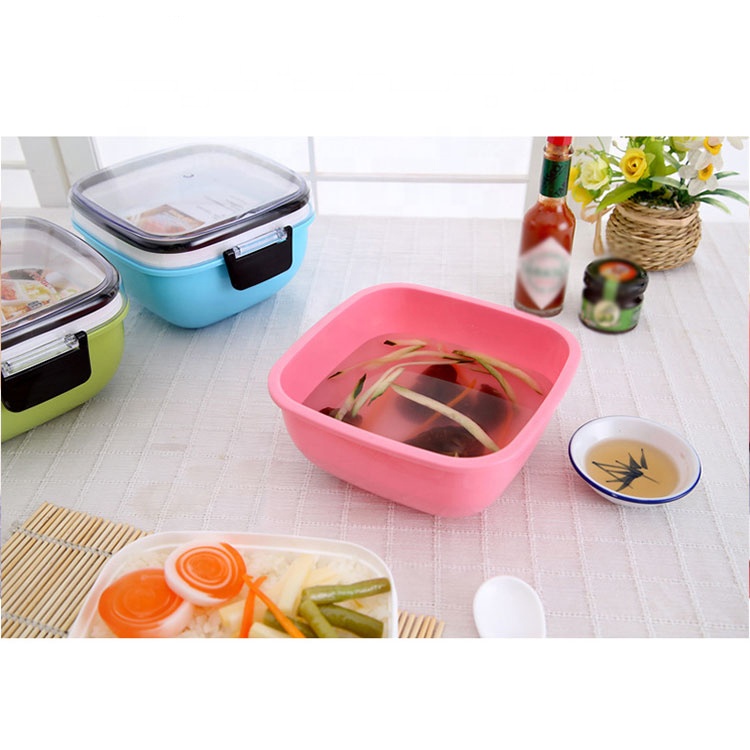 Microwave dishwasher safe leakproof meal prep double layers lunch box with bowl and spoon