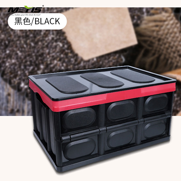 Portable folding plastic collapsible storage basket storage container box