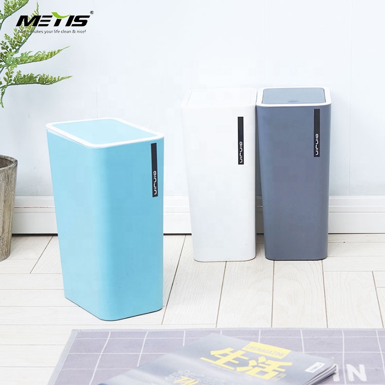 eco-friendly B1004-1 5L plastic round countertop waste bin desktop trash can