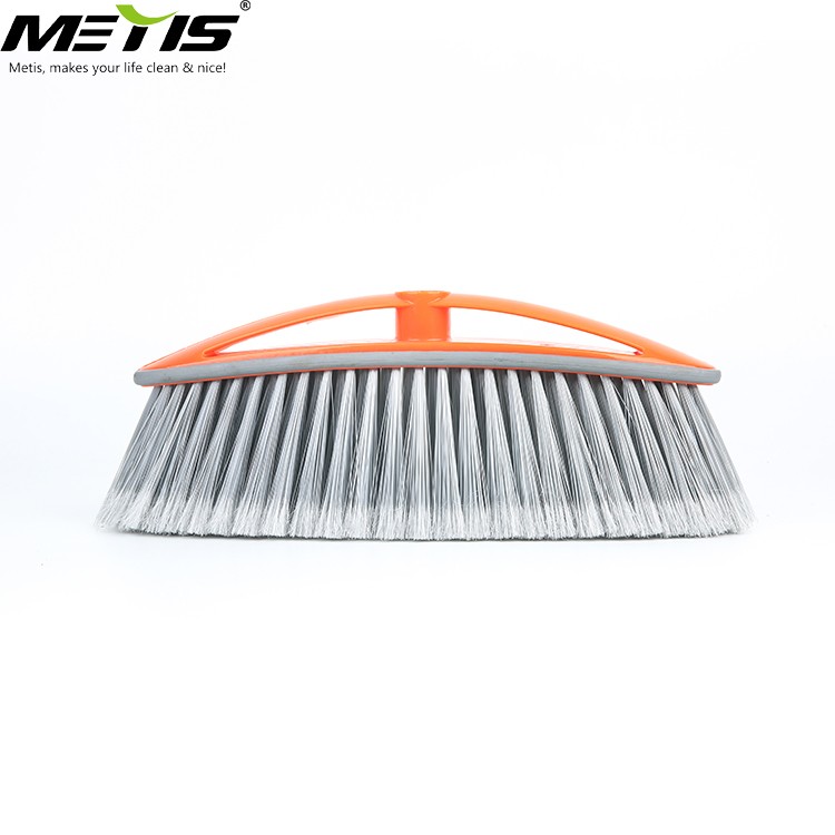 New product custom color easy clean soft bristle sweeping plastic cleaning broom 9255