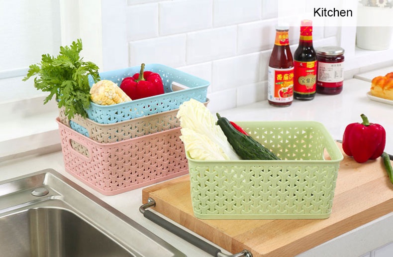 Promotion plastic toy or bathroom storage basket with lid