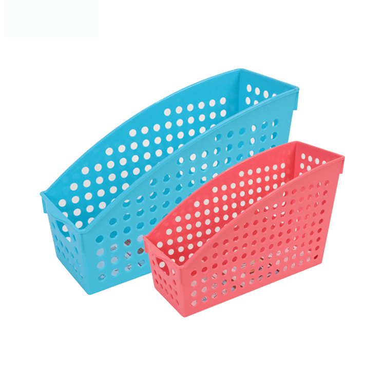 Office Desktop Clear Key Way Plastic Storage Basket Office Document Container Box