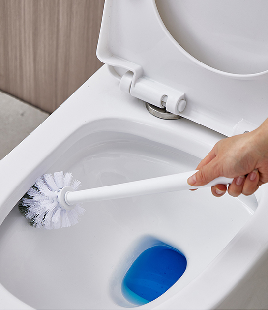 Plastic Round Home Use Plastic Long Handle Brush Toilet Bowl Brush Combo Bathroom Cleaning Brush 8030