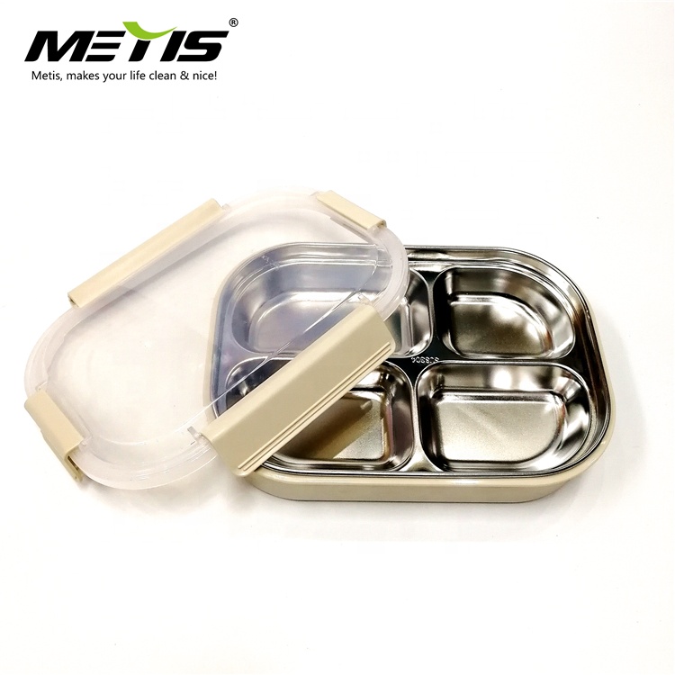 METIS high quality 4 compartments stainless steel food container