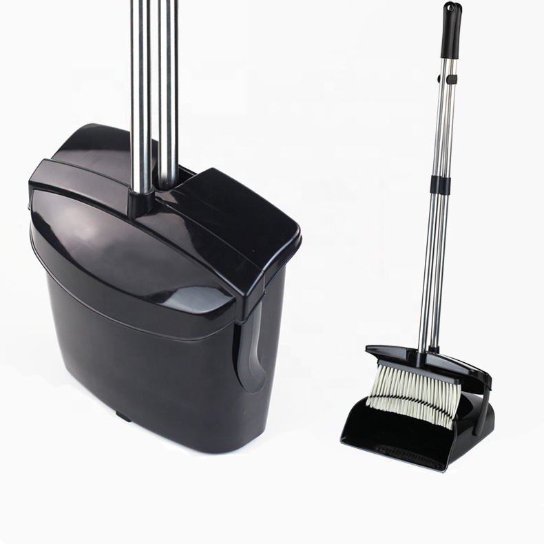  Metis factory directly provide wholesale windproof household long handle broom and dustpan SS002-1-5