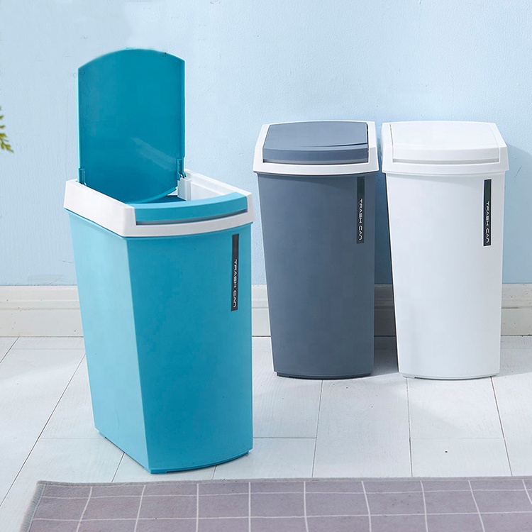 Trade guarantee big link dustbin plastic waste bin square household waste bin