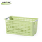 Hot sale plastic woven toy storage organizer basket with handle