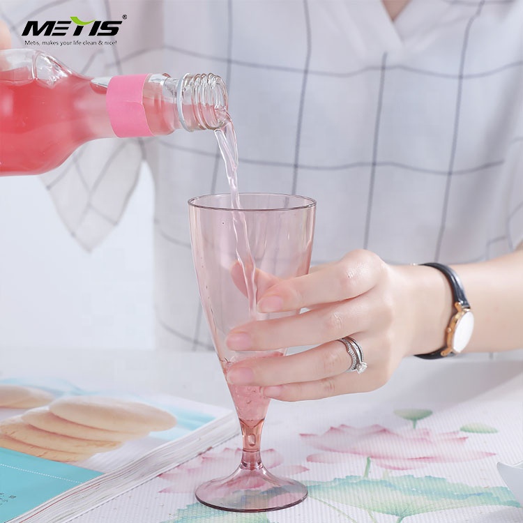  Portable integrated detachable plastic wine glass set for travel A4006