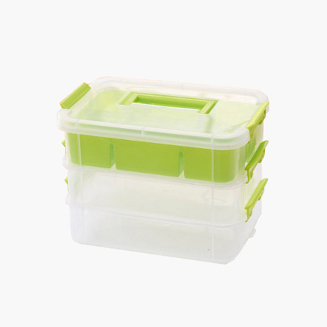2019 Newly designed multifunctional storage box has three layers for desktop small parts storage