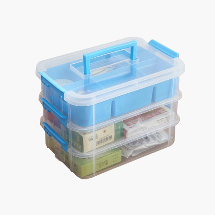 2019 Newly designed multifunctional storage box has three layers for desktop small parts storage