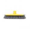 Hard curved bristle bathroom outdoor cleaning broom hot sale long handle short bristle PET plastic broom 9069