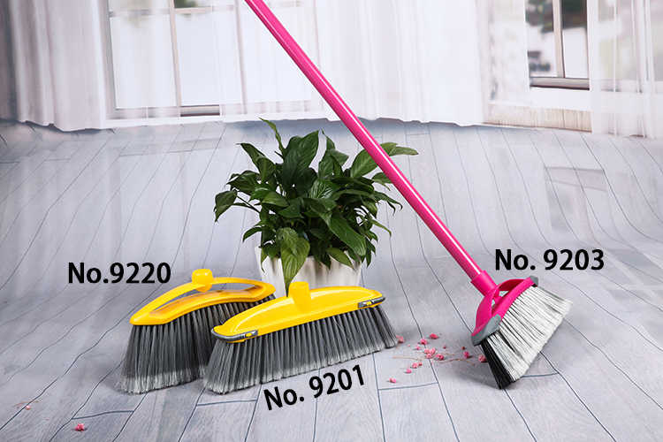 Model long bristle easy cleaning sweeper plastic floor soft broom Metis 9220