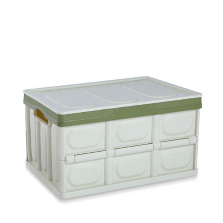 2019 new eco household foldable plastic collapsible storage box with lid