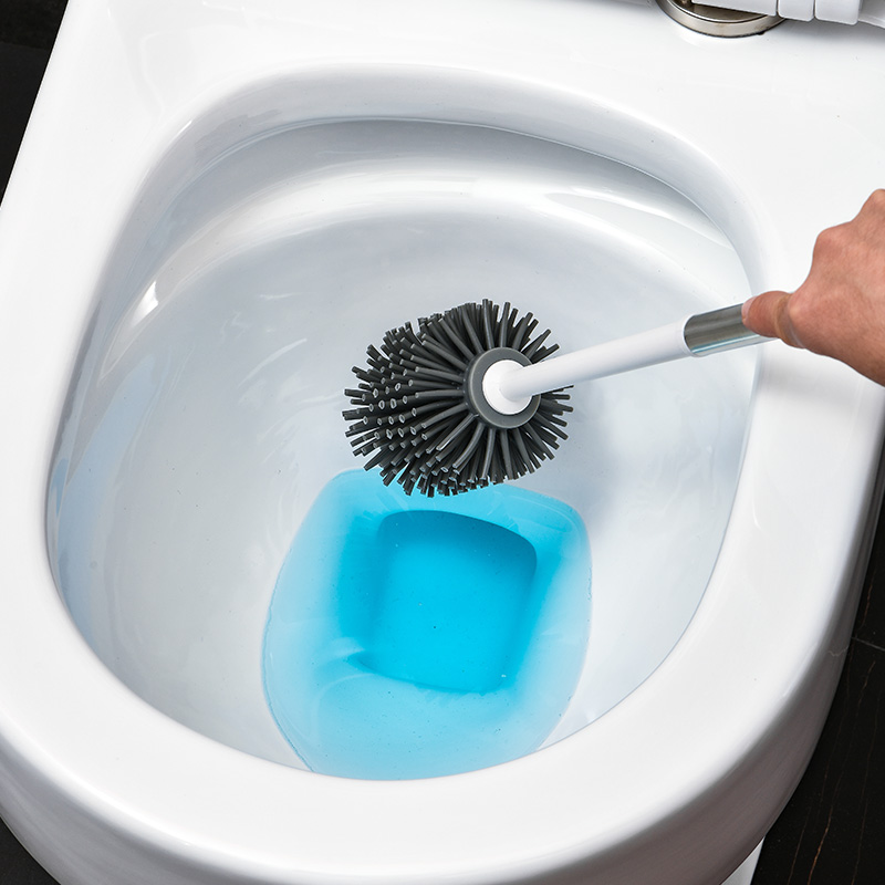  Factory Price Household Detachable Silicone Cleaning Toilet Brush And Holder Set M1004
