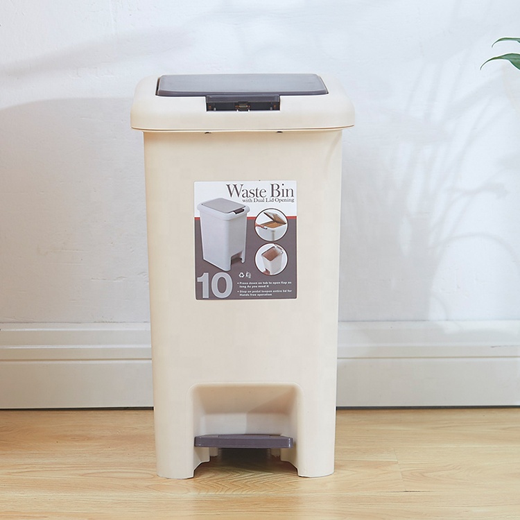 Plastic trash can home living room bedroom press type kitchen bathroom creative trash can large covered paper basket