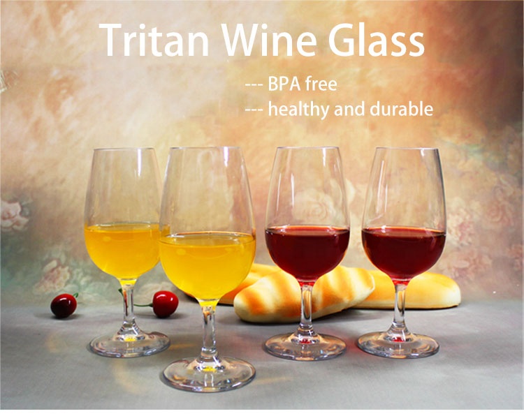 Dishwasher safe Plastic drinkware red wine glasses unbreakable plastic tritan wine goblet cup