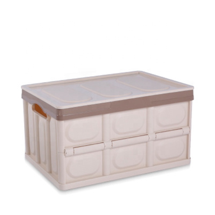 Wholesale vehicle-mounted foldable plastic collapsible storage box with lid