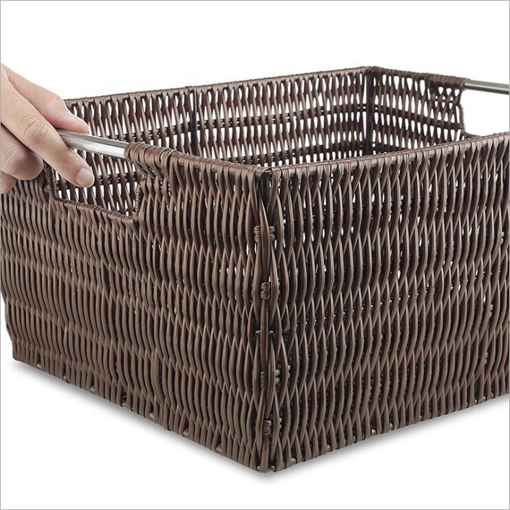 Factory Direct Sales Welcome Plastic Hand-held Rattan Storage Basket